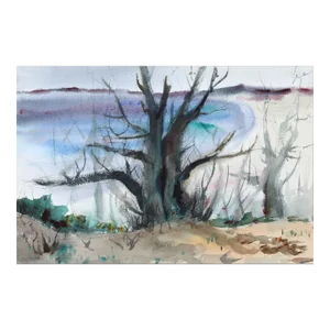 1960s "Bare Tree by Beach P2.37" Screen Print by Eve Nethercott