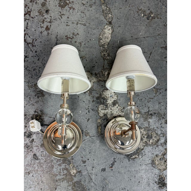 Restoration Hardware Restoration Hardware Wilshire Single Sconces, Pair For Sale - Image 4 of 12