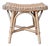 Bohemian Ottoman Side Table in Rattan and Woven Wicker, 1970s For Sale