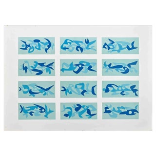 Leo Guida, Signals, Screen Print, 1970s For Sale