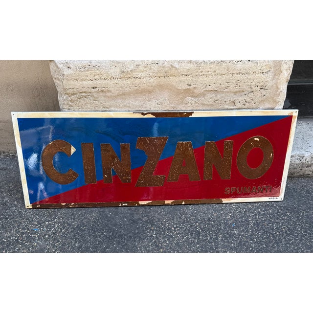 Vintage Cinzano Sign, 1960s For Sale - Image 4 of 9