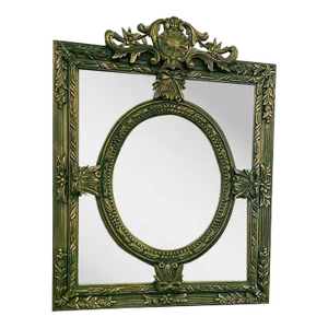 Baroque Style Bronze Wall Mirror With Gold Details