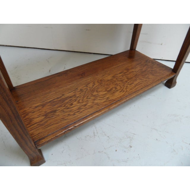 Wood Antique Oak Side Table with Drawer, 1890s For Sale - Image 7 of 12