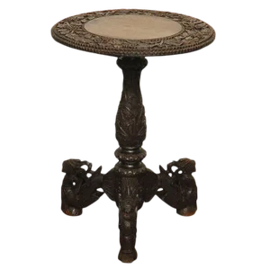 Asian Antique Hand Carved Burmese Occasional Table