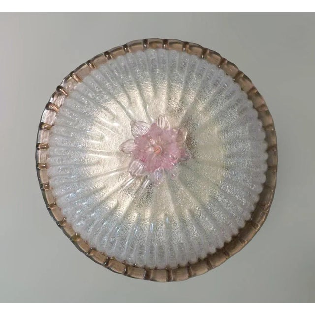 Barovier e Toso 1960s Murano Graniglia Flush Mount For Sale - Image 4 of 8