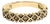 10K Yellow Gold Plated .925 Sterling Silver 1/4 Cttw Champagne Diamond Geometric Band Ring - Size 7 For Sale