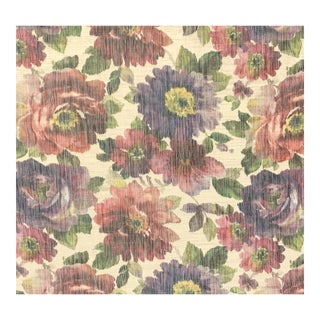 Robert Allen "Misty Floral" Heavy Cotton Blend Fabric- 6 + 4/5 Yards For Sale