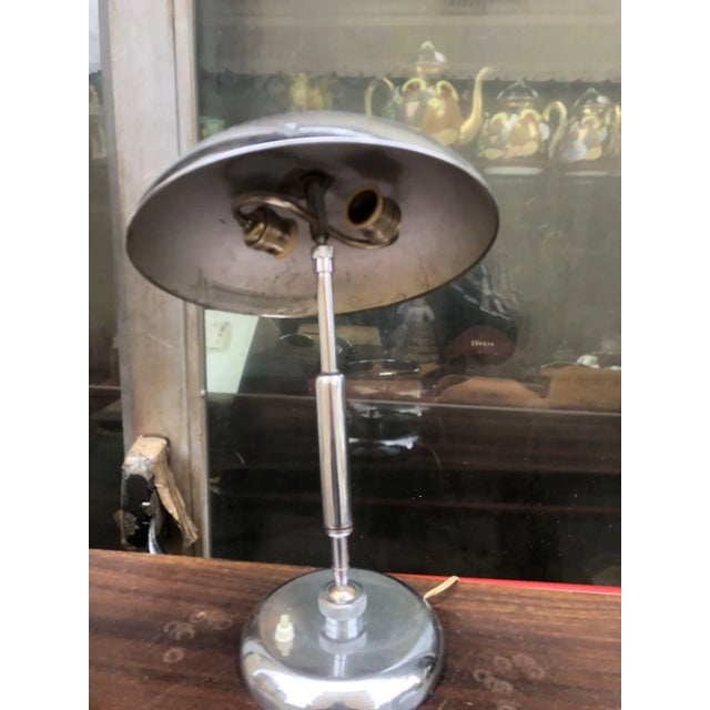 Modern Chrome Table Lamp by Giovanni Michelucci For Sale - Image 4 of 11