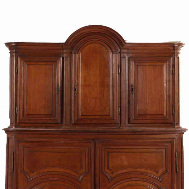 French Provincial French Provincial Two-Piece Oak Cabinet, C 1880 For Sale - Image 3 of 9