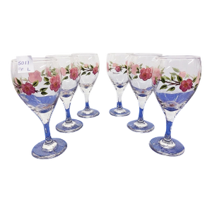 Franciscan China Desert Rose Wine Glasses-Set of 6