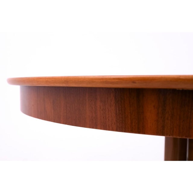 Mid-Century Round Walnut Table, Germany, 1950s For Sale - Image 6 of 11