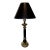 Vintage Mid-Century Modern Black Marble and Brass Table Lamp For Sale