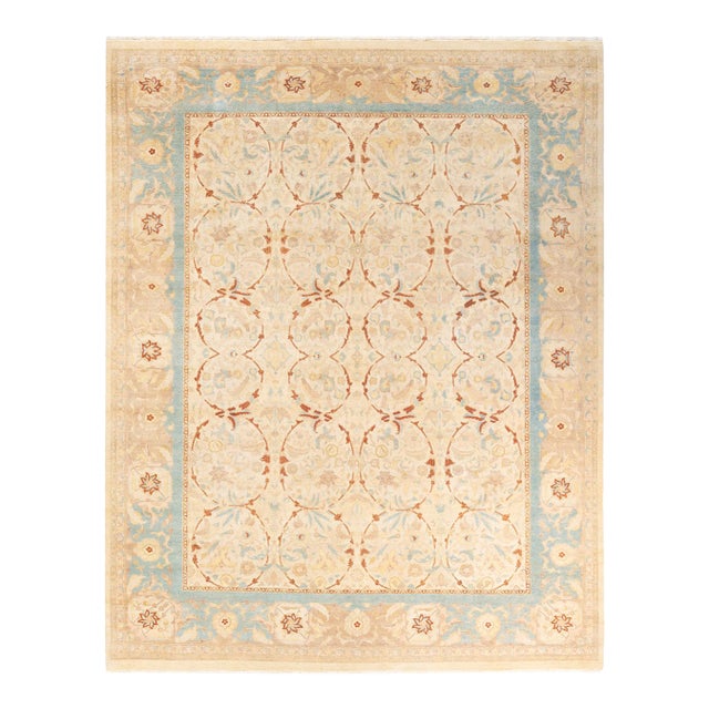 Mogul, One-of-a-Kind Hand-Knotted Area Rug - Ivory, 8' 3" x 10' 6" For Sale