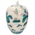 Beautiful vintage lidded porcelain ginger jar hand-painted in a soft pastel palette of celadon, moss green, lotus pink,...