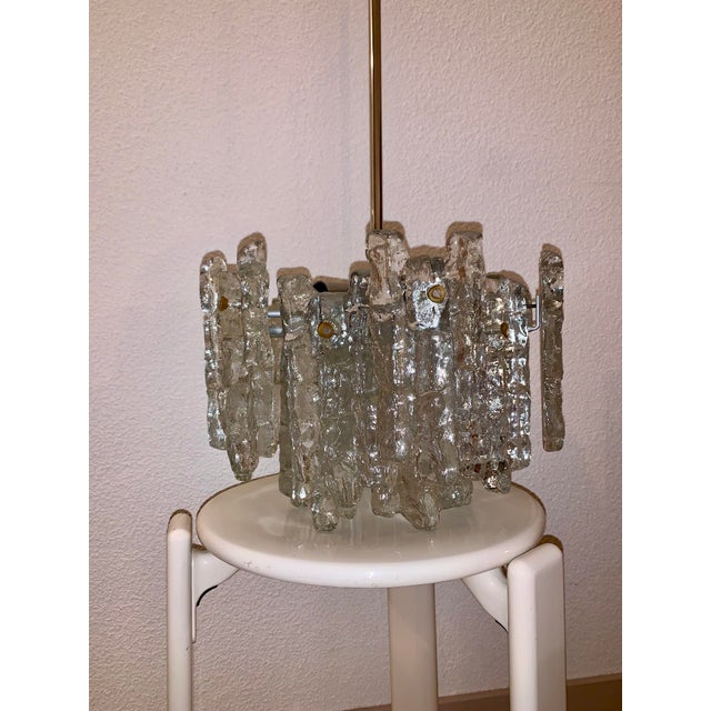 Mid-Century Frosted Glass Pendant by J. T. Kalmar, 1960s For Sale - Image 17 of 18