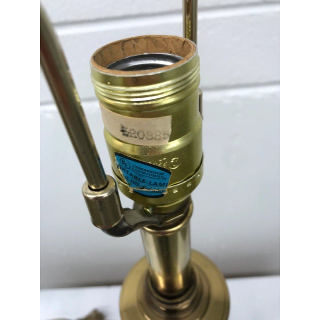 Mid-Century Modern Solid Brass Table Lamp Manner of Stiffel For Sale - Image 10 of 13