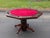 Vintage 54" Octagonal Poker & Chess Game Table With Vibrant Red Felt For Sale - Image 15 of 18