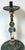 Pair Tuscan Polychrome Wooden Altar Candlesticks, Worn Patina, 18th / 19th C. For Sale - Image 12 of 17