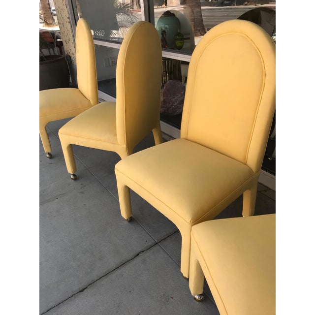 Indoor or Outdoor Dining Chairs in Yellow Sunbrella Fabric ...