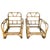 A pair of stunning, mid-century rattan chairs from Reed Furniture Manufacturer, White Craft Products, made in Miami,...