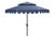 Venice 9Ft Round Double Top Crank Umbrella, Navy With White Trim For Sale In Philadelphia - Image 6 of 6