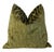 Mid-Century Modern Style Abstract Green Velvet Feather/Down Pillow For Sale - Image 4 of 5