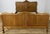 Vintage French Louis XVI Oak Double Bed Frame with Carved Headboard For Sale - Image 13 of 13