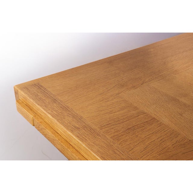 Large Extendable Oak Dining Table by Guillerme and Chambron for Votre Maison, 1960 For Sale - Image 15 of 18