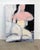 HLB Studio Woman Seated in Pink Painting Acrylic on Canvas For Sale - Image 4 of 5