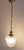Vintage Brass Ceiling Lamp with Drop-Shaped Patterned Frosted Glass Shade, 1980s For Sale - Image 3 of 7
