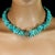 This 19‑inch Sleeping Beauty turquoise necklace features a striking graduated‑tab design that highlights the natural...