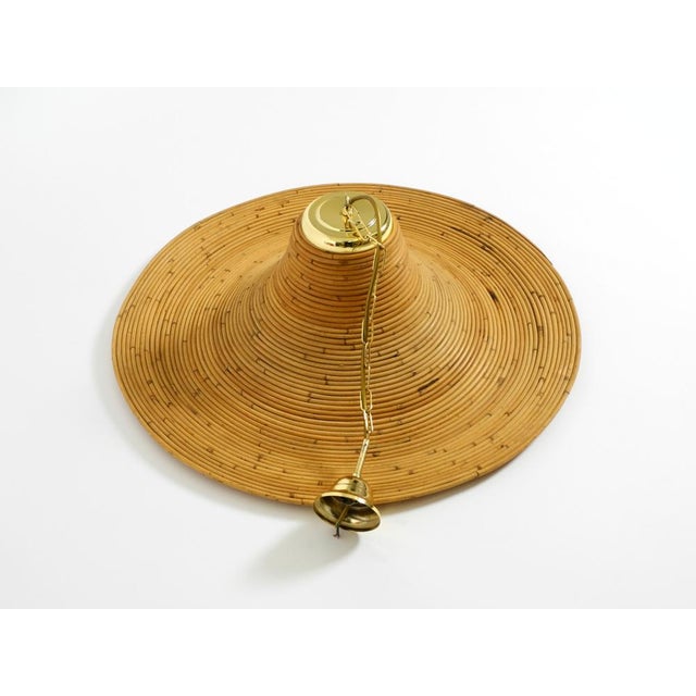 Large Italian Bright Bamboo Pendant Lamp from Vivai Del Sud, 1970s For Sale - Image 17 of 18