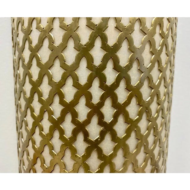 Metal Vintage Moroccan Brass Wall Sconce or Lantern For Sale - Image 7 of 10