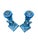 Vintage Metropolitan Museum of Art Imperial Blue Glass Koi Candlesticks - A Pair For Sale - Image 4 of 4