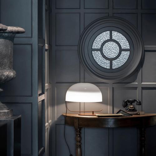 Not Yet Made - Made To Order Zanuso Table Lamp in White Metal & Glass by Marco Zanuso for Oluce For Sale - Image 5 of 7