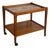 Teak Tile-Top Rolling Bar Cart Danish Mid-Century Modern Tea Trolley 1960s For Sale