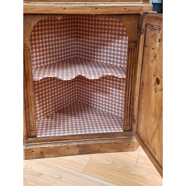 American Traditional Corner Cabinet With Architectural Detailing For Sale - Image 12 of 14