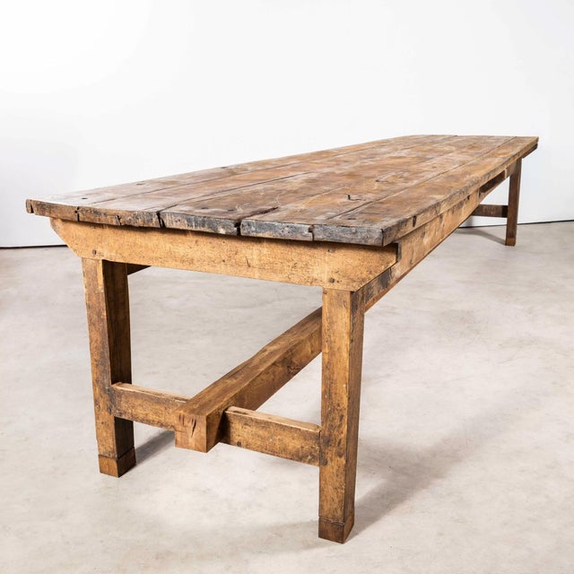 Large French Farmhouse Table, 1940s For Sale - Image 13 of 16