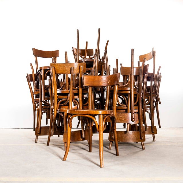 Vintage Bentwood Dining Chairs, 1950s, Set of 4 For Sale - Image 9 of 10