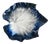 Vintage Blue Leaf-Shaped Dish in Ceramic, 1950s For Sale