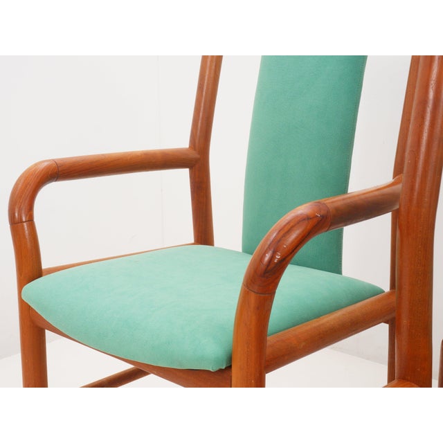 Green Bentwood Teak Chairs, 1970s - A Pair For Sale - Image 8 of 11
