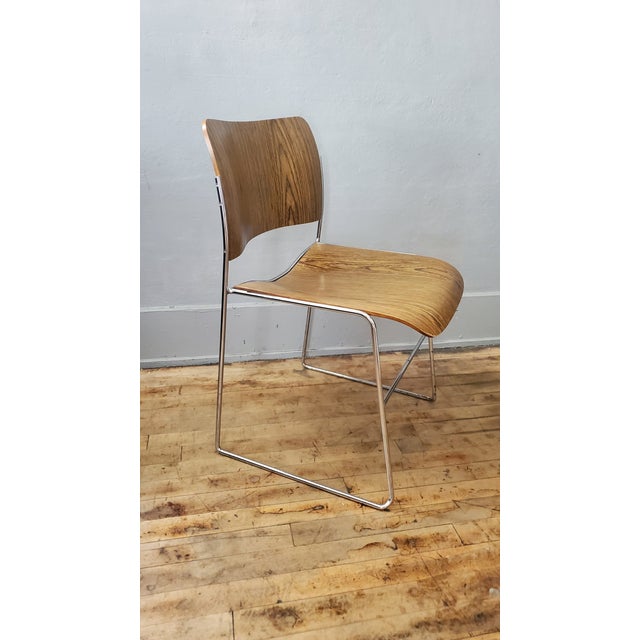David Rowland 1970s David Rowland 40/40 Birch Stacking Chair Lot For Sale - Image 4 of 12