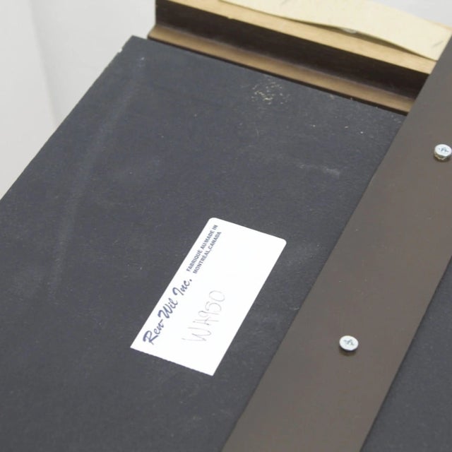 Extra long 2000s contemporary wall art in vibrant colors and a modern abstract subject. Modern wood frame Condition: Very...