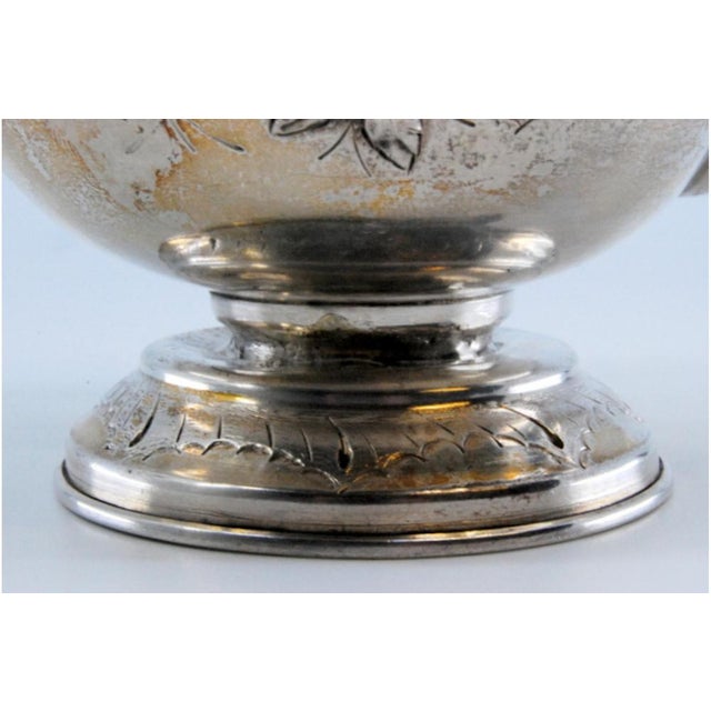 Coffee Pot in Embossed Silver with Floral Motifs For Sale - Image 6 of 11