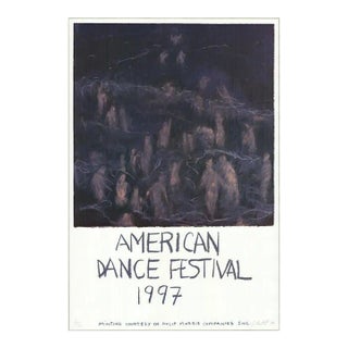 1997 Jennifer Bartlett 'American Dance Festival 1997' Abstract Purple,White USA Offset Lithograph For Sale