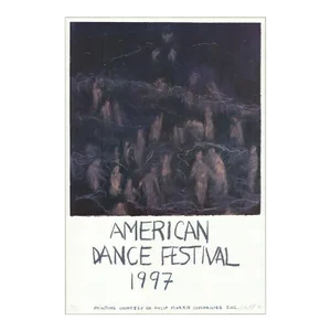1997 Jennifer Bartlett 'American Dance Festival 1997' Abstract Purple,White USA Offset Lithograph