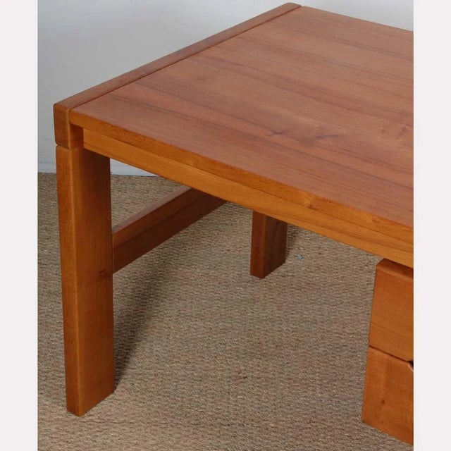 1980s Vintage Elm Desk from Maison Regain, 1980s For Sale - Image 5 of 9