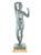20th century modern green patinated bronze sculpture represents a standing male nude inspired by Auguste Rodin. This...