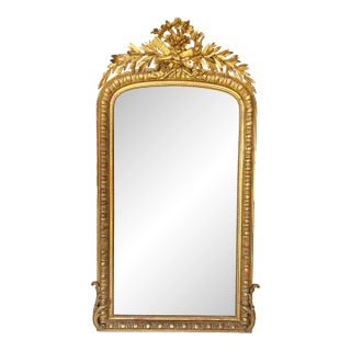 19th Century French Louis Philippe Giltwood Wall Mirror For Sale