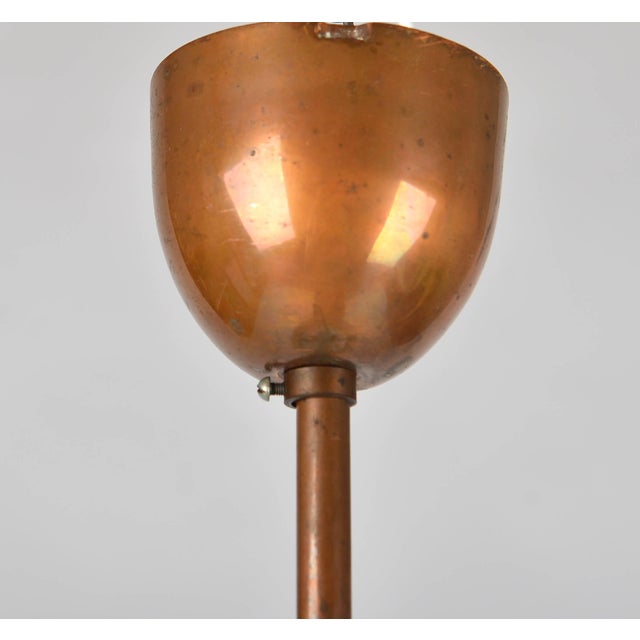 Metal Bauhaus UFO Ceiling Light attributed to Josef Hurka for Napako, 1930s For Sale - Image 7 of 8